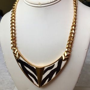 Vince Camuto Gold Zebra Statement Necklace